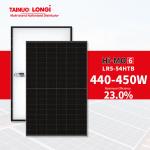 Pure Black Solar Panel Longi Hi-MO X6 Scientist LR5-54HTB 440W 445W 450W 440