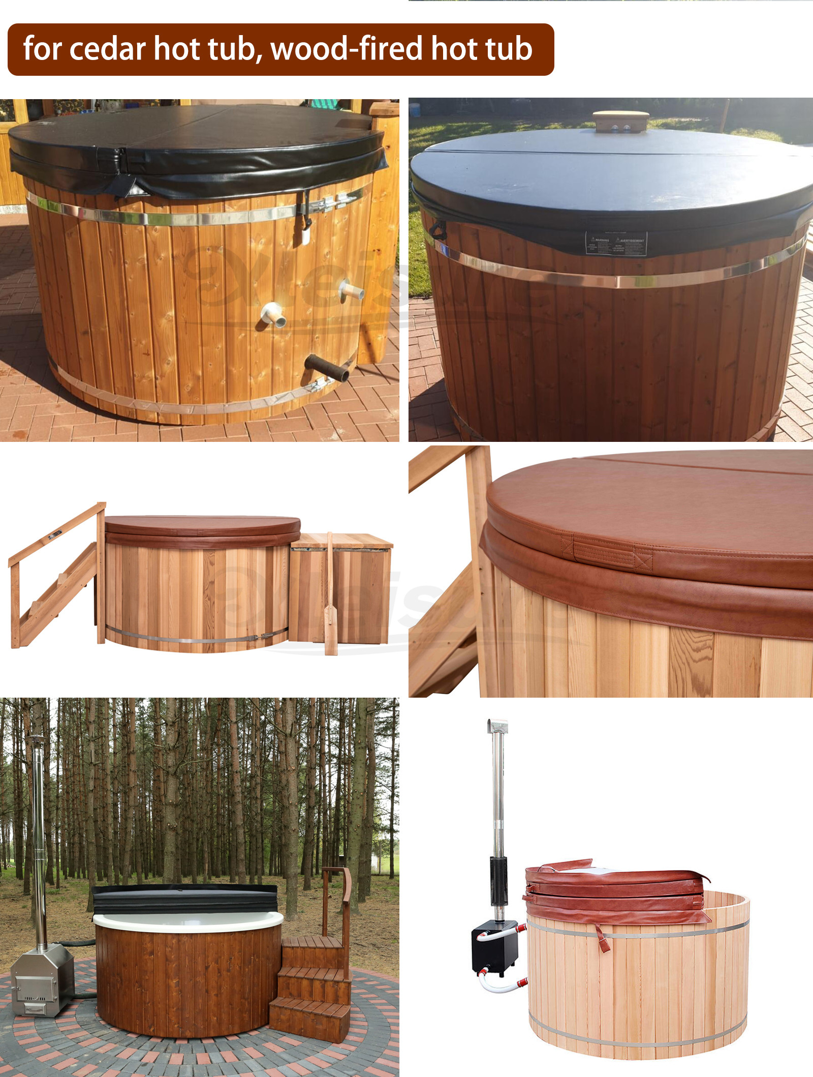 Excellent Material round black spa cover encasing the skin for hot tub wooden and inflatable spa cover
