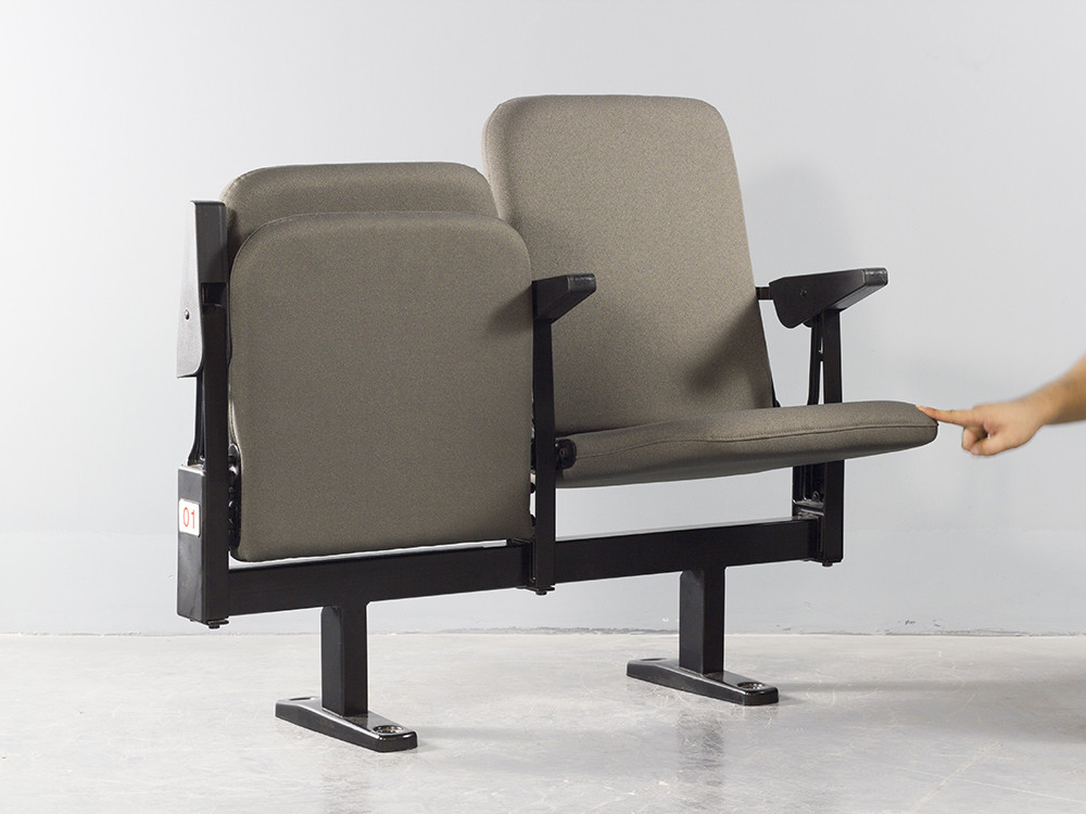 Folding Fabric Beam Mounted Stadium VIP Chair With Armrest