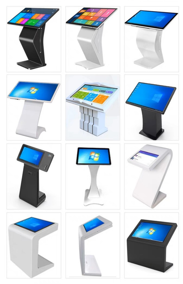 65" Touch Query Horizontal Digital Kiosk Stand For Public Information Advertising