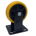 5 Inch TPE Tread Heavy Duty Yellow Fixed Caster Wheel For Industry