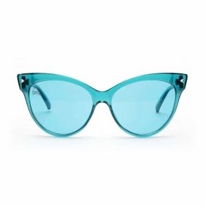 Quality Cateye PC Frame Aqua Lens Blue Light Therapy Glasses For Relax wholesale