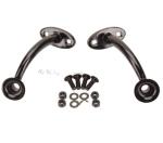 Universal Black Anodized Highboy Fenderless Hot Rod Headlight Mount with