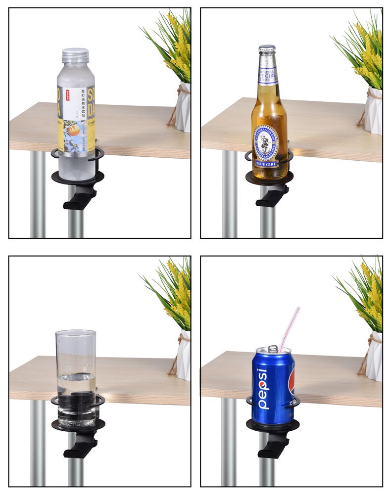 Anti-Spill Desk Cup Holder Durable Metal for Water Bottles and Pencil Pen Storage