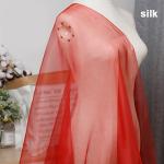 Lightweight 23.6gsm Plain Mulberry Pure Silk Organza Fabric Gauze Argentina