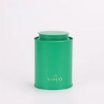 Tea Caddy Tin Canisters Cans Matte Black Can Knob Inner Lid Air Tight Black