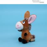 Cute Donkey Shape Plush Keychain Toys Mini Size PP Cotton Filling 13CM