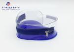 Heart Shape Soft PVC Bags 14.5cm Height Backside Opaque Embossed Blue PVC