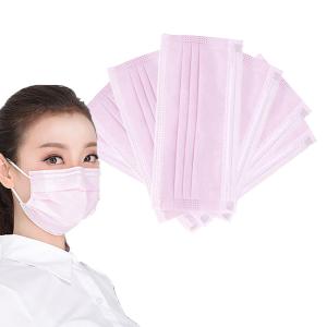 Quality Skin Friendly Disposable Face Mask Pink Color Wind / Sunlight Prevent wholesale