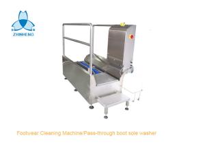 Quality T 2.0 Mm Stainless Steel 304 Footwear Cleaning Machine / Pass Through Boot Sole Washer wholesale