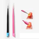 2 Heads Nail Care Tools Light Weight Tweezers With Silicone Pressing Head