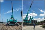 Vibration Free Hydraulic Jack In Piling Machine , Mini Pile Drill Rigs