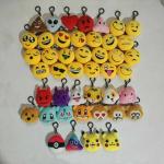 Cute Lovely Emoji Plush Toy Keychain with Hook For Promotion Gifts