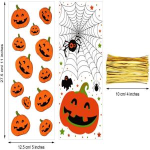 Quality Clear Cellophane CPP 3mils Halloween Treat Bags With Twist Ties wholesale