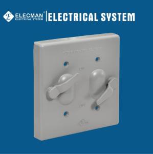 Quality Removable 2 Levers Weatherproof Box Covers Aluminum 2 Gang Outlet wholesale