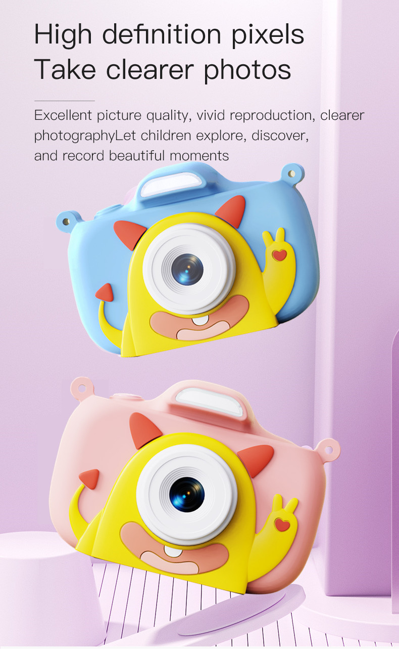1080P HD Children Camera 2.4-Inch Kids Toddler Camera With Silicone Cases Toys For Christmas Birthday Gifts