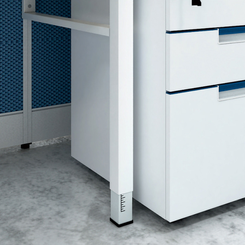 60mm Thickness Office Workstation Partitions Cubicle 6 Staff Workstation Table