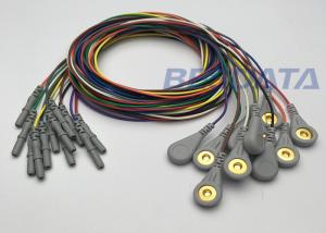 Quality Din EKG / EMG / EEG Snap Lead EEG Electrodes With 1.5mm Din Touchproof Connector wholesale