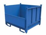Galvanized Steel Warehouse Metal Storage Bins Powder Coated Surface Blue Color