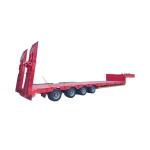 80-100 Tons Bulldozer Equipment Transport Lowbed/Flated Semi Trailer with 3