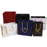 4C Printing Reusable Kraft Paper Shopping Bags With Handles