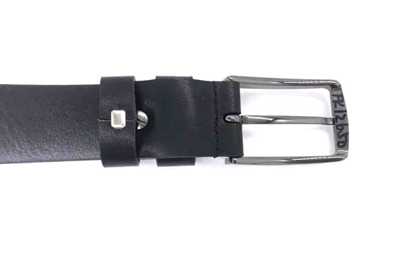 Heavy Duty Mens Casual Brown Leather Belt With Classic Buckle 1 1/4“ Width