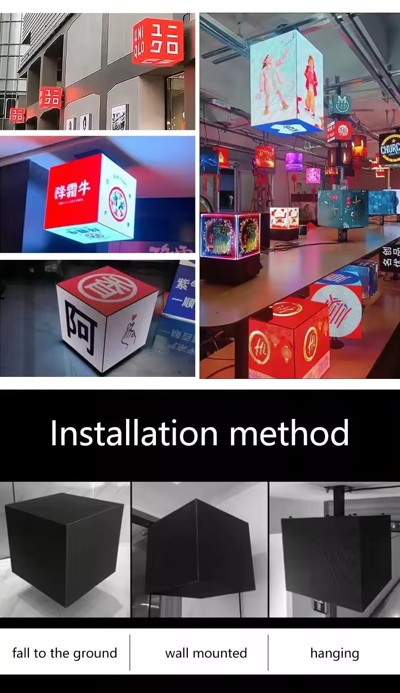 5 Sided P2.5 Outdoor Cube LED Display Screen Cube Video Wall For Exhibition Hall