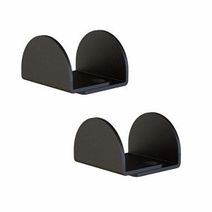 Quality 45mm L X48mm H Half Round Black Floor Guide Floor Mount Sliding Barn Door Hardware wholesale