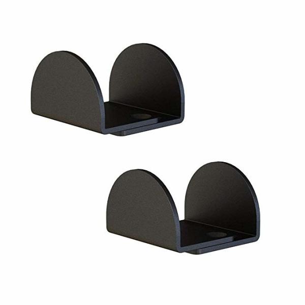 45mm L X48mm H Half Round Black Floor Guide Floor Mount Sliding Barn Door