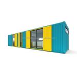 Steel frame Galvanized Steel Bending 180g 40FT Container Modular Wooden House