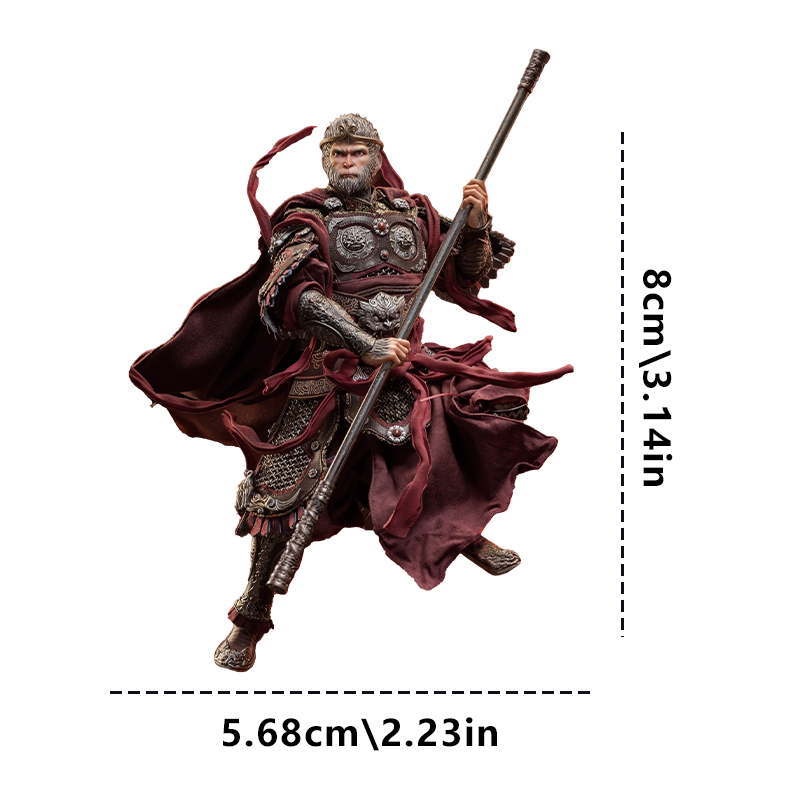 Black Color Wukong Flat Keychain 2D Acrylic Pendant for Backpack Car Key Laptop Decor