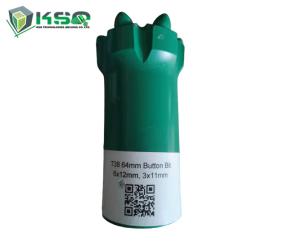 Quality T38 Top Hammer Button Drill Bits 64mm Diameter For Mining Quarry Project wholesale