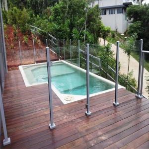 Quality Customized Black Aluminum Glass Railing Panels Balcony Fence wholesale