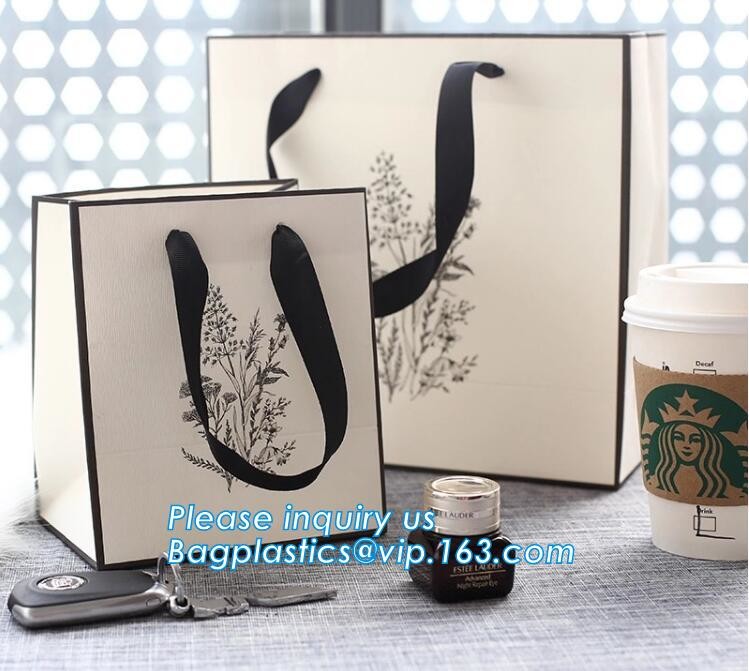 Laudry kraft bags, clothes bags, pack Recycled brown kraft paper bag twisted handles shopping packaging kraft paper bag