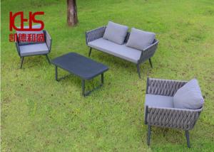 Quality Casual Courtyard Breathable Rattan Outdoor Sofa Set Garden Sofa Aluminium Frame wholesale