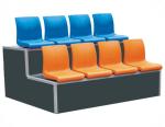 Sky Blue Fireproof Plastic Bleacher Seat HDPE Temporary Stadium Seating