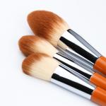Dark Orange Aluminum Ferrule Cosmetic Makeup Brush Fluffy Soft Synthetic