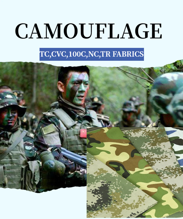 Cotton Polyester Blended Coated Functional Camouflage Fabric 58/59''
