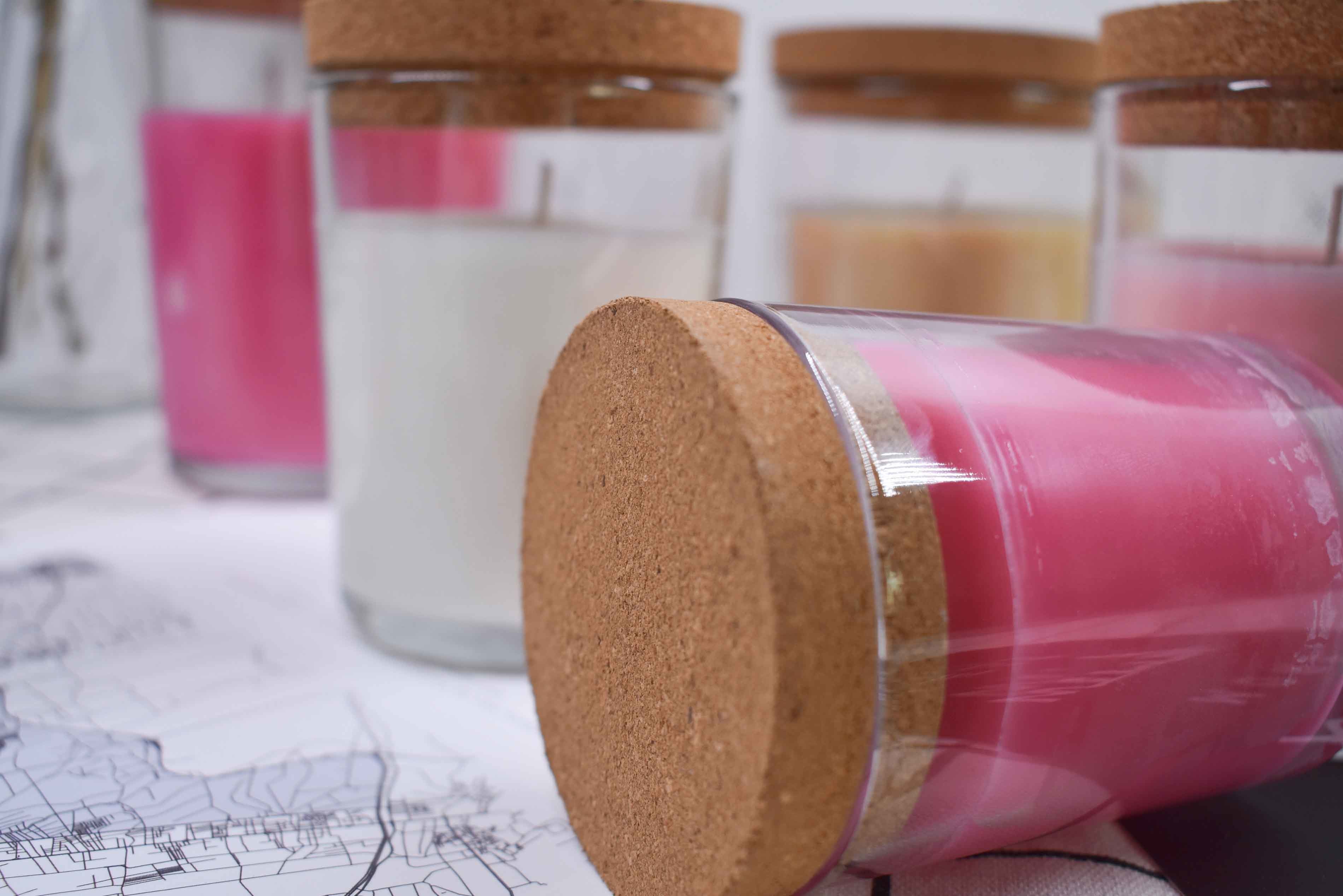 Eco Friendly Candle Jars With Cork Lids Custom Private Label