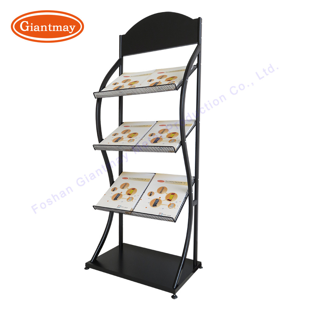 Journal Shelf Library Book Rack Metal Magazine Stand