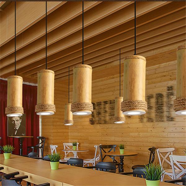 American Rural Retro Bamboo Tube Spotlights Living Room Dining Room Cafeteria