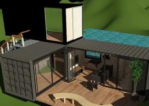 Quality 20HC Villa Economical Prefabricated Shipping Container Homes wholesale
