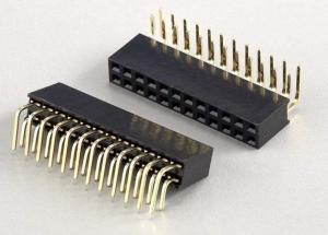 Quality 2.54mm Female To Female Header 2x12 Pins Gold Plated Right Angle Female Header wholesale