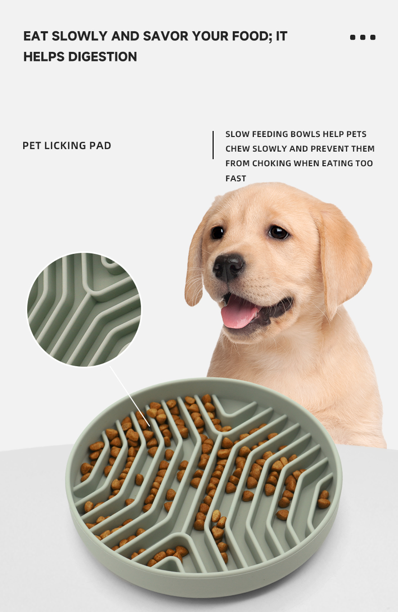 No Choke 500ml Slow Feeder Puppy Bowl Personalized Silicone Slow Feeder