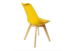 Quality Minimalist Home Furniture Plastic Top Dining Eiffel Chair With Solid Beech Wood Legs wholesale