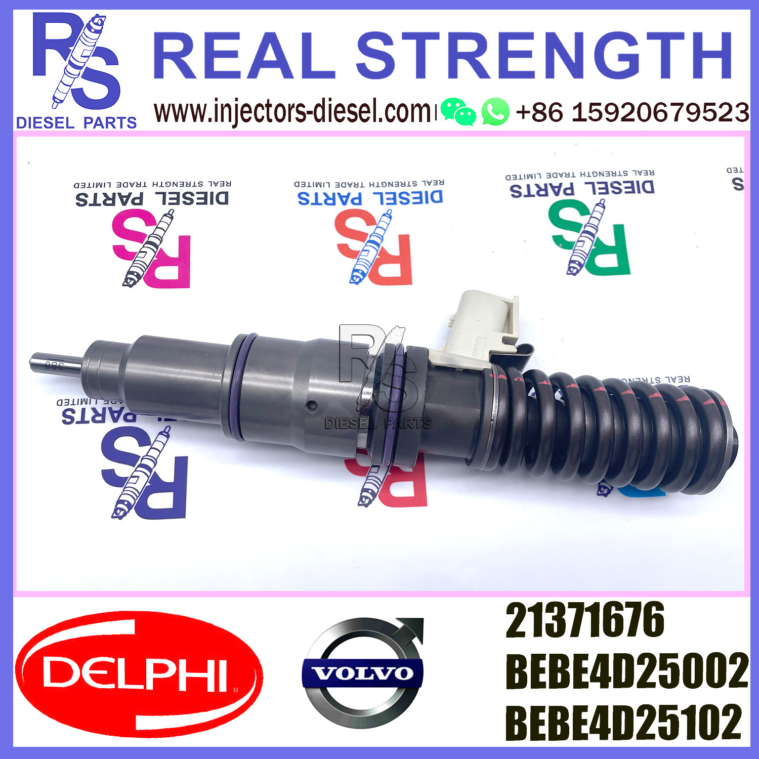DELPHI 4pin injector 21371679 Diesel pump Injector V-O-L-V BEBE4D25101 BEBE4D25001 for V-O-L-V MD13 EURO 5 LOW POWER