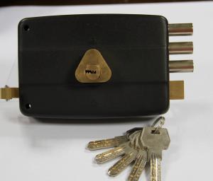 Quality Antique Brass Security Rim Lock Three Round Bolt Fast Delivery wholesale