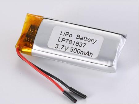 Customer Requirements 3.7V 500mah LiPo Battery Pack with High Capacity and Cell