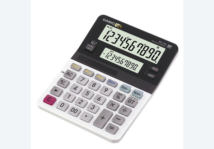 For Casio MV-210 double screen 10 digit display calculator business accounting financial management computer