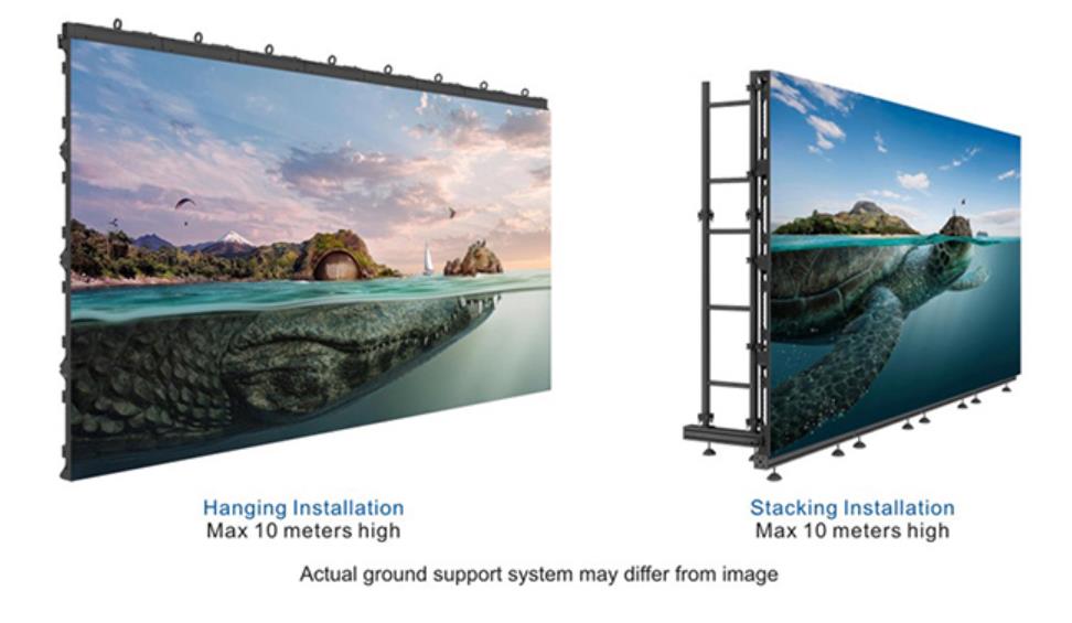 320x160mm 350W Outdoor Rental LED Display 5mm Led Screen Back Maintenance